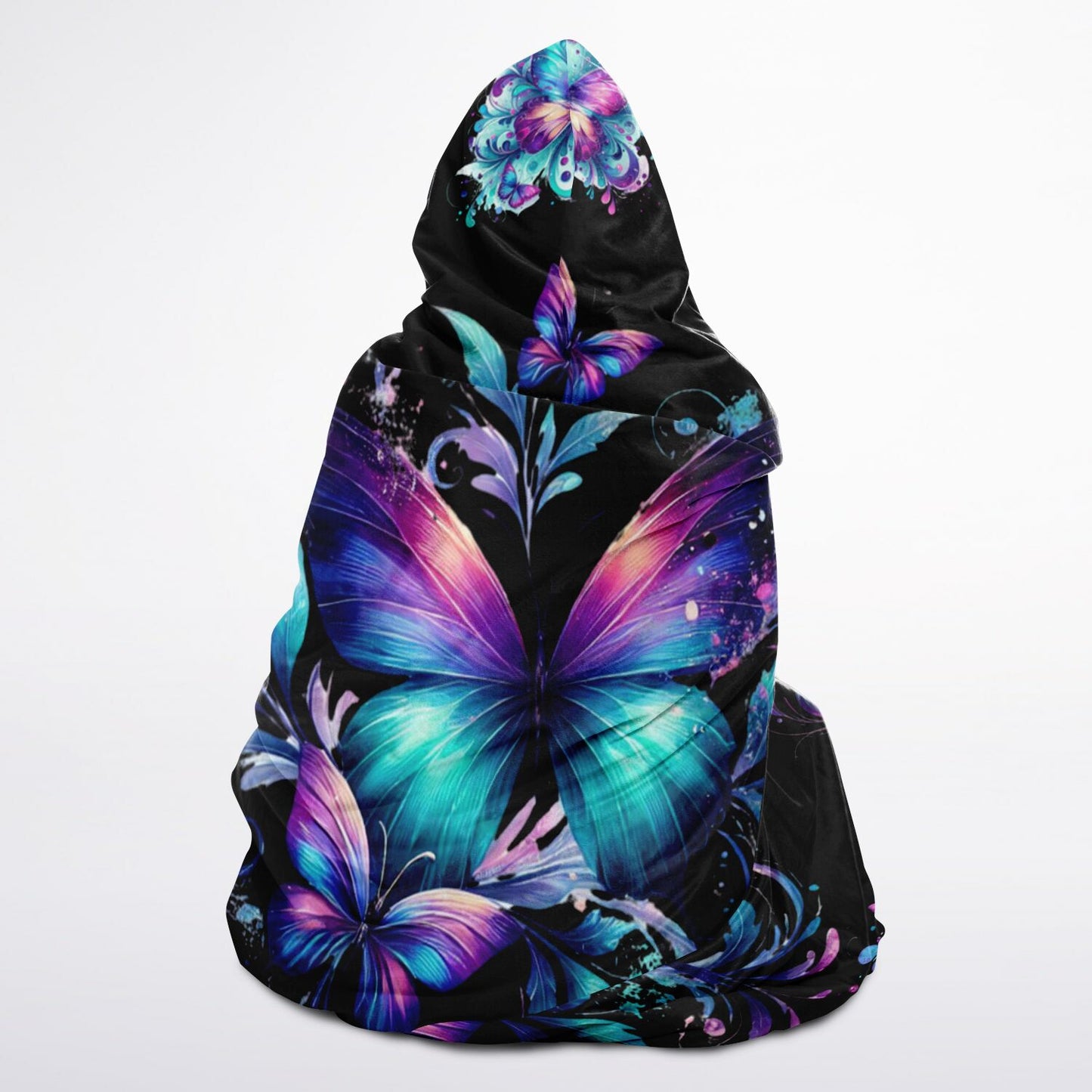 Butterfly Hooded Blanket Micro Fleece