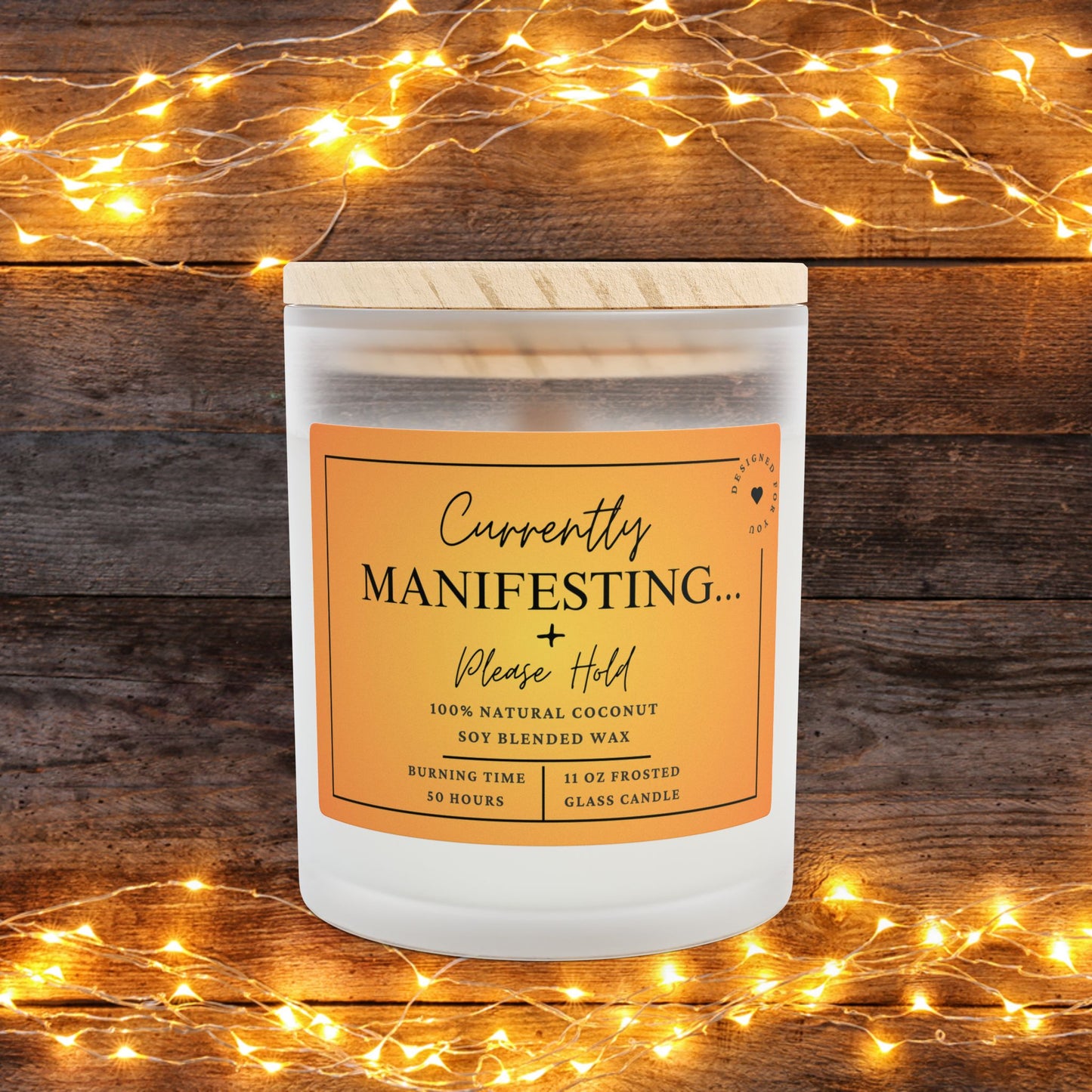 Manifesting Soy Candle - 11oz Frosted Glass | Perfect Gift for Self-Care & Celebrations