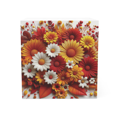 Vibrant Floral Note Cube - Perfect for Home & Office