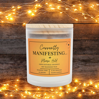 Manifesting Soy Candle - 11oz Frosted Glass | Perfect Gift for Self-Care & Celebrations