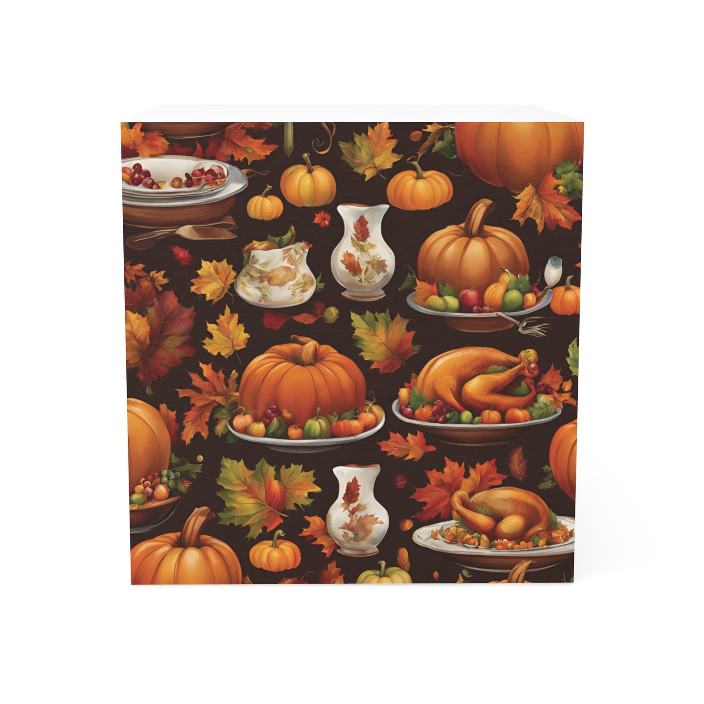 Thanksgiving Note Cube – Festive Autumn Décor for Holiday Planning