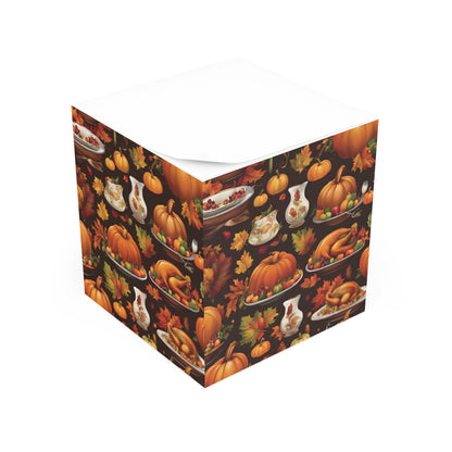 Thanksgiving Note Cube – Festive Autumn Décor for Holiday Planning