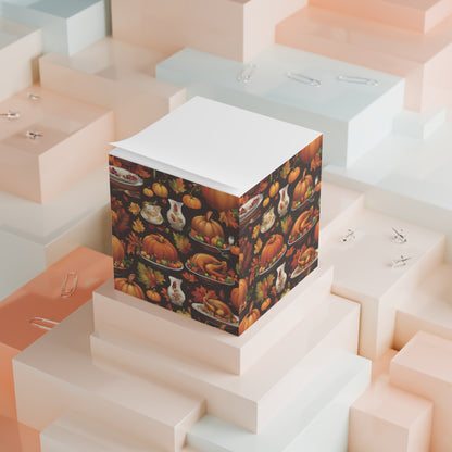 Thanksgiving Note Cube – Festive Autumn Décor for Holiday Planning