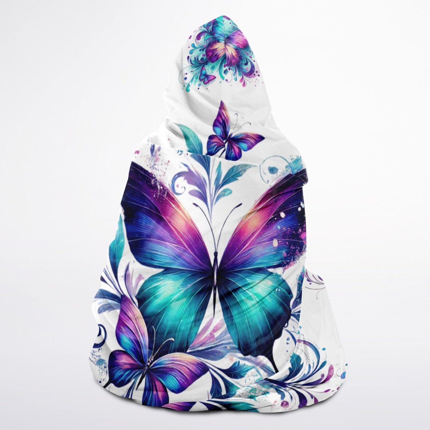 Butterfly Hooded Blanket Micro Fleece