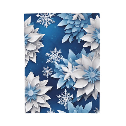 Cozy Floral Winter Velveteen Plush Blanket