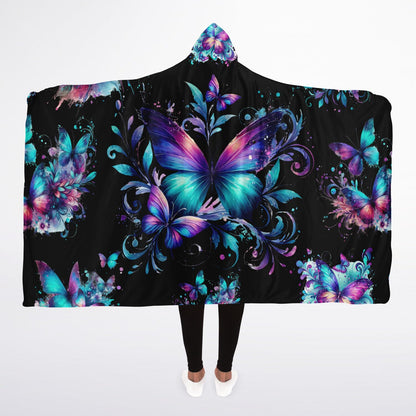 Butterfly Hooded Blanket Micro Fleece