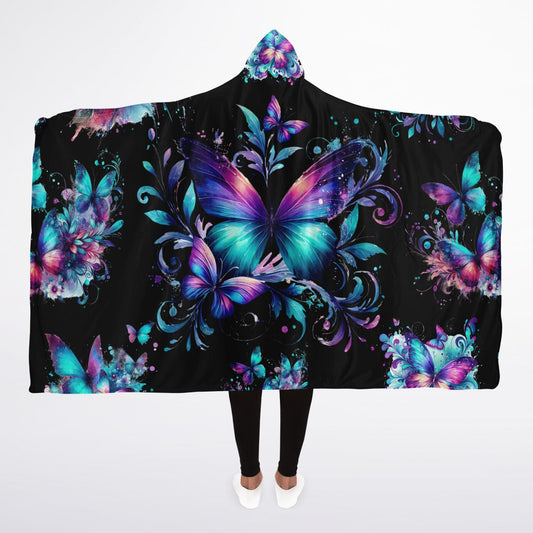 Butterfly Hooded Blanket Micro Fleece